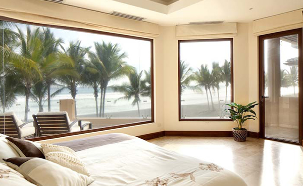 Beach front villa bedroom